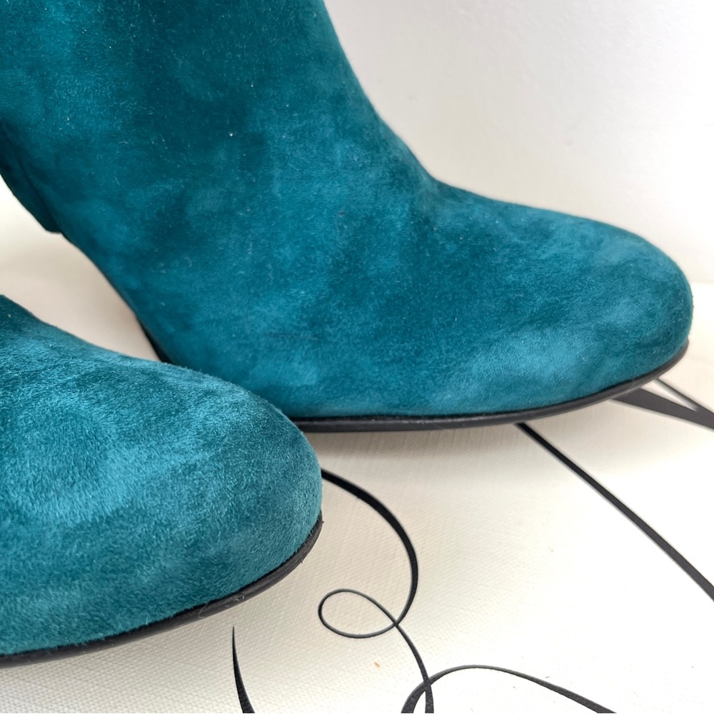 Anthropologie Knee High Lenora teal suede boot, Delia size 40 euro or 9 USA - Picture 6 of 16